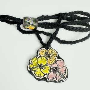 New Handmade Surly-Ramics Ceramic and Hemp Adjustable Necklace